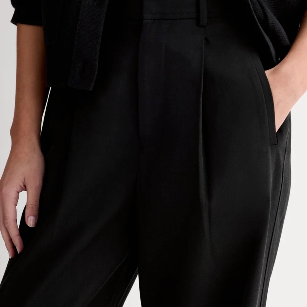 EVERLANE DRAPER PLEATED PANT IN BUTTERSMOOTH NWT size 8 short inseam - Picture 3 of 11